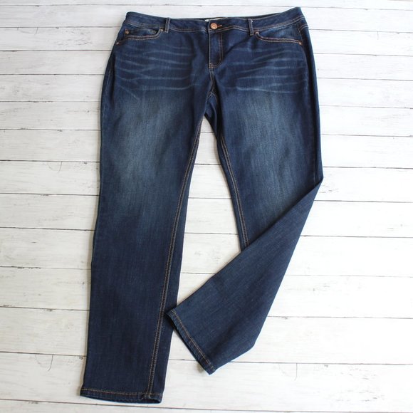 Cato Denim Blue Jeans Plus Size 16W Skinny Stretch - Picture 1 of 6